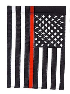 Evergreen thin red stripe garden flag 12.5x18”